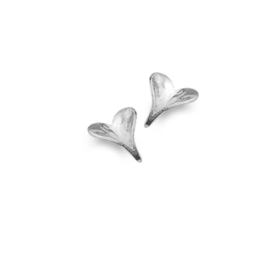 Heart Shaped Leaf Stud Earrings - Rococo Jewellery