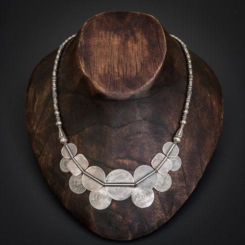 Annie Mundy Sterling Silver Maroc Disc Necklace - Rococo Jewellery