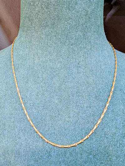 9ct Gold 16" Hayseed Necklace Chain - Rococo Jewellery