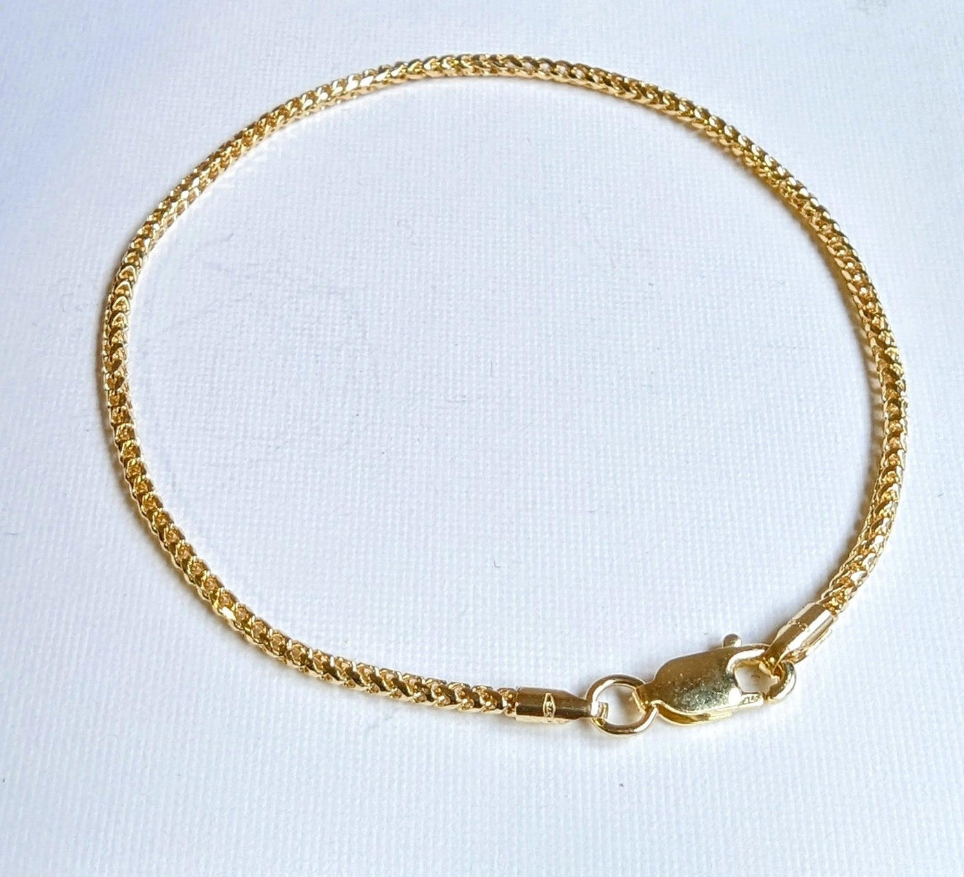 9ct Gold Franco Chain Anklet - Rococo Jewellery