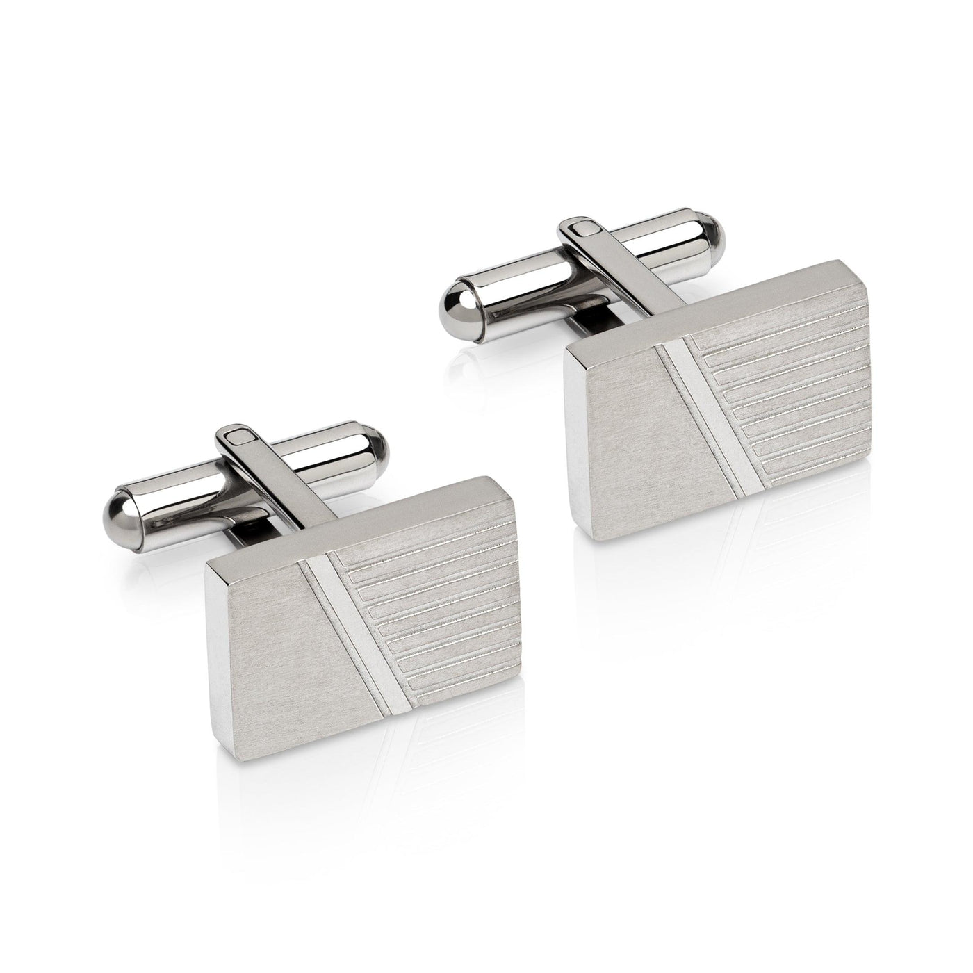 Unique & Co Stainless Steel Cufflinks - Rococo Jewellery