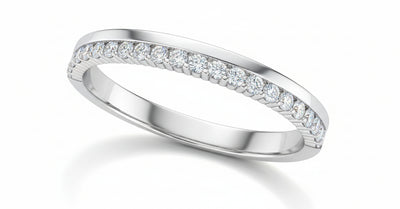 Double Row 20 Diamonds and 9ct White Gold - Rococo Jewellery