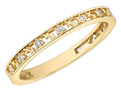 10ct Gold & Diamond Sagittarius Zodiac Ring - Rococo Jewellery