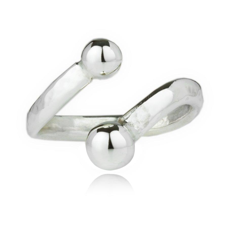 Lavan Sterling Silver Torq Ring - Adjustable - Rococo Jewellery
