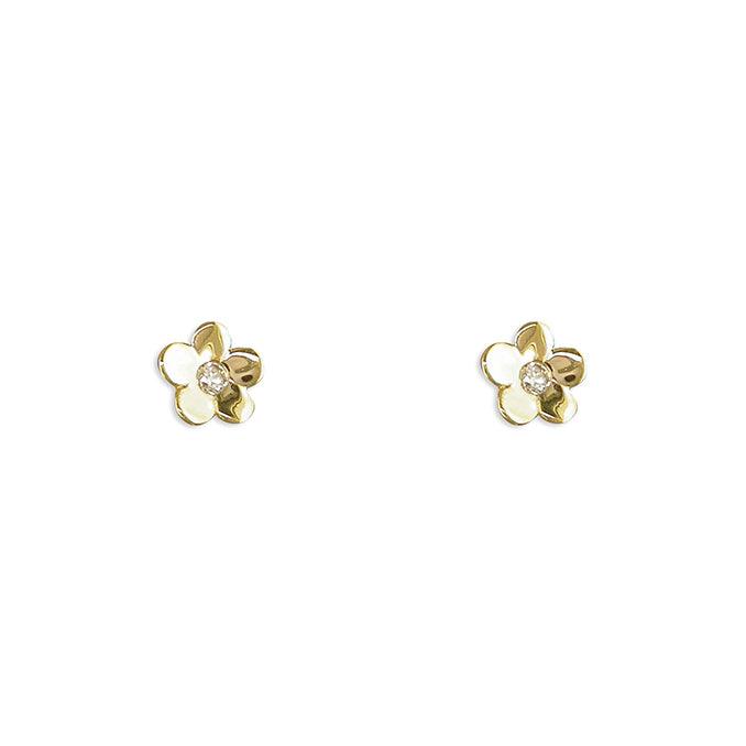 9ct Yellow Gold Small Daisy Stud Earrings - Rococo Jewellery