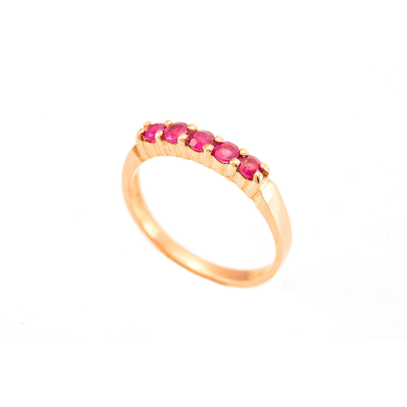 Simon Alexander Five Stone Ruby Ring - Rococo Jewellery