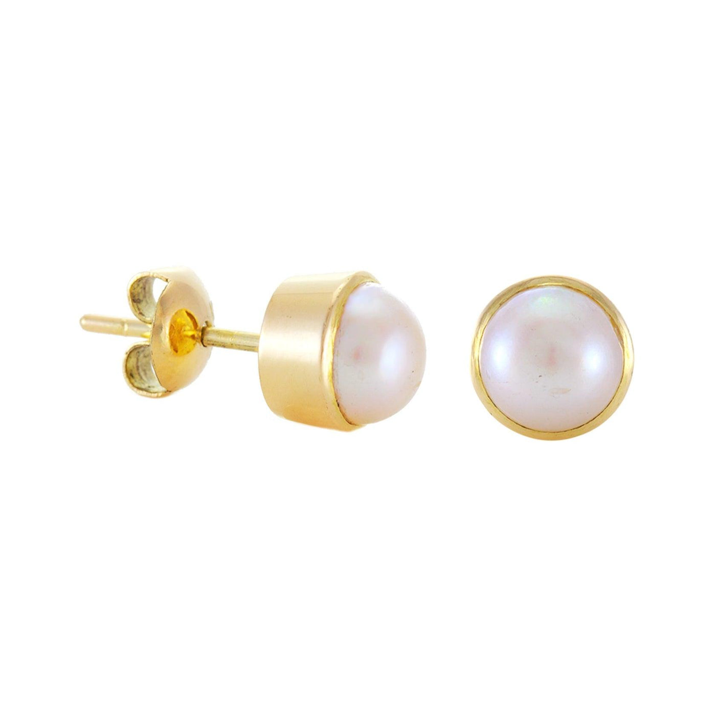 Simon Alexander 9ct Gold Freshwater Pearl Stud Earrings - Rococo Jewellery