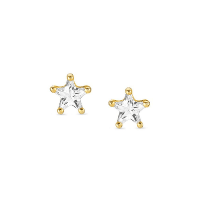 Nomination Sentimental Yellow Gold & CZ Star Stud Earrings - Rococo Jewellery