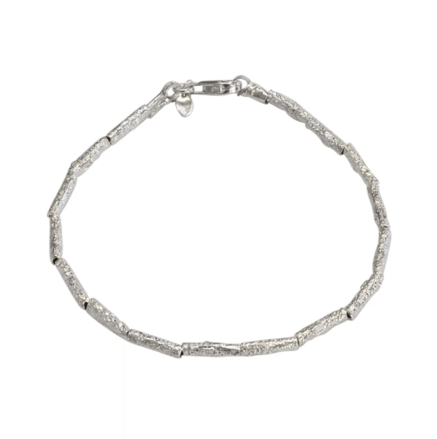 Sterling Silver Textured Tunnel Bracelet - Rococo Jewellery