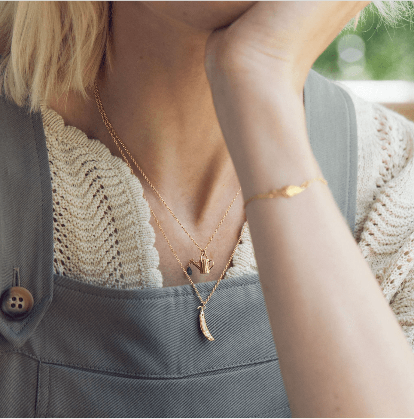 Alex Monroe Gold Watering Can Necklace - Rococo Jewellery