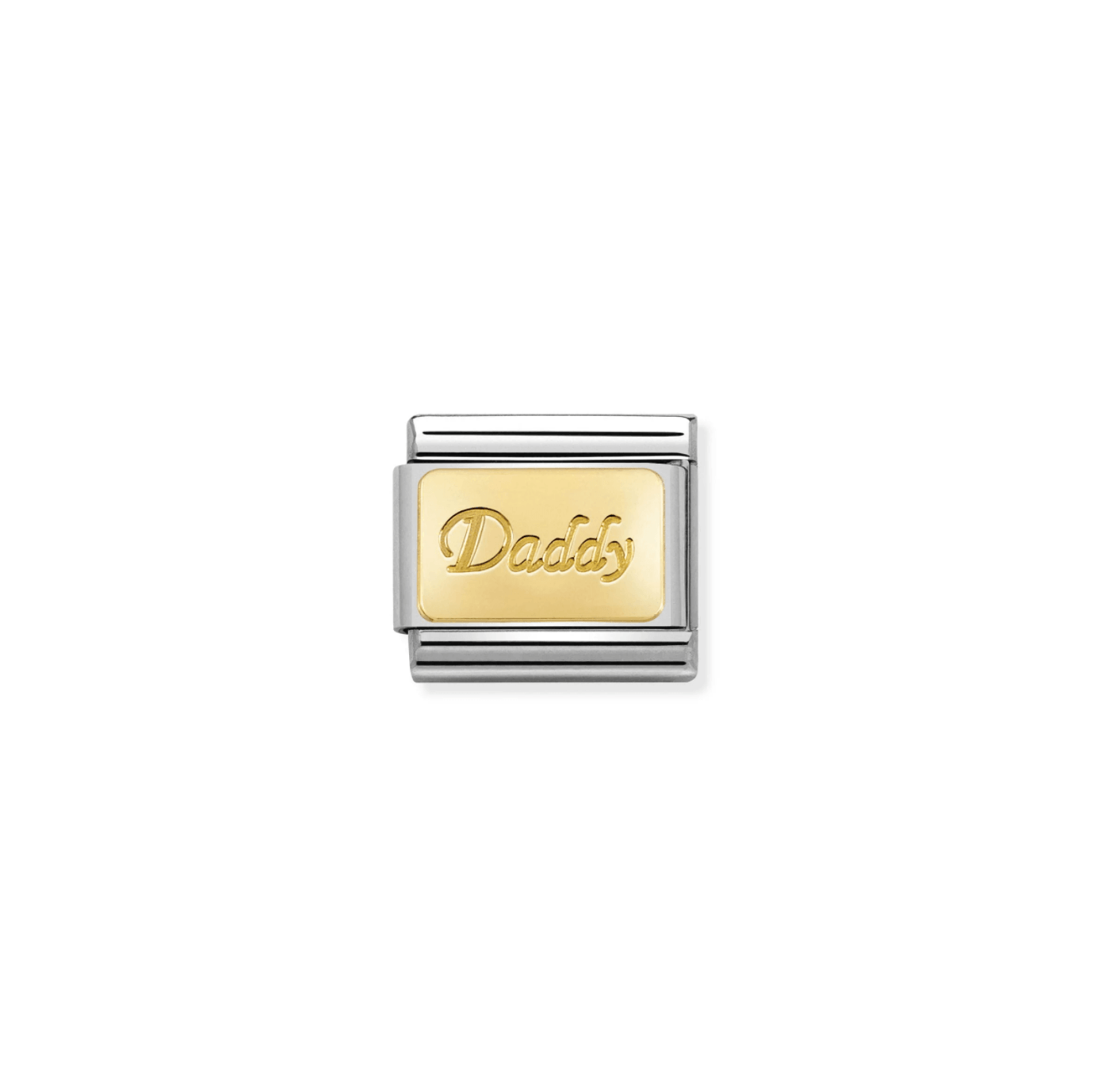 Nomination Classic 18ct Gold Plate 'Daddy' Link - Rococo Jewellery