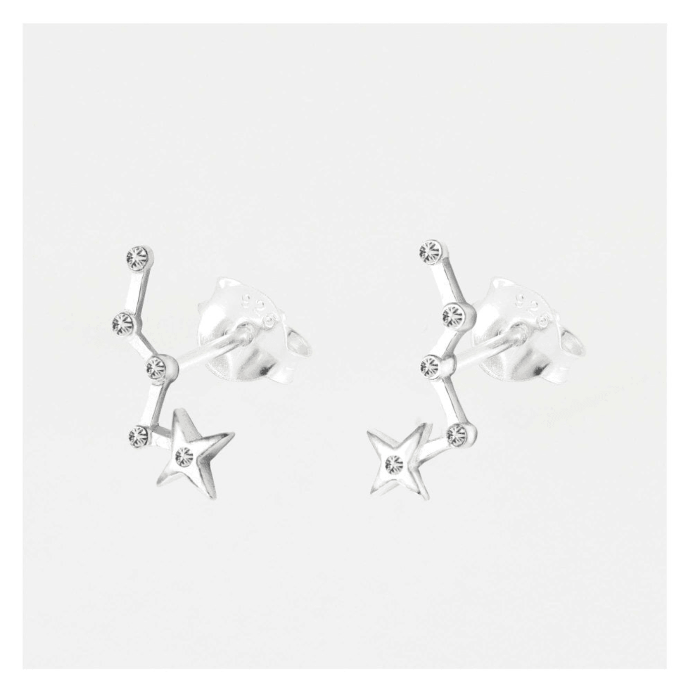 Kingsley Ryan Sterling Silver Gemset Constellation Crawler Ear Studs - Rococo Jewellery