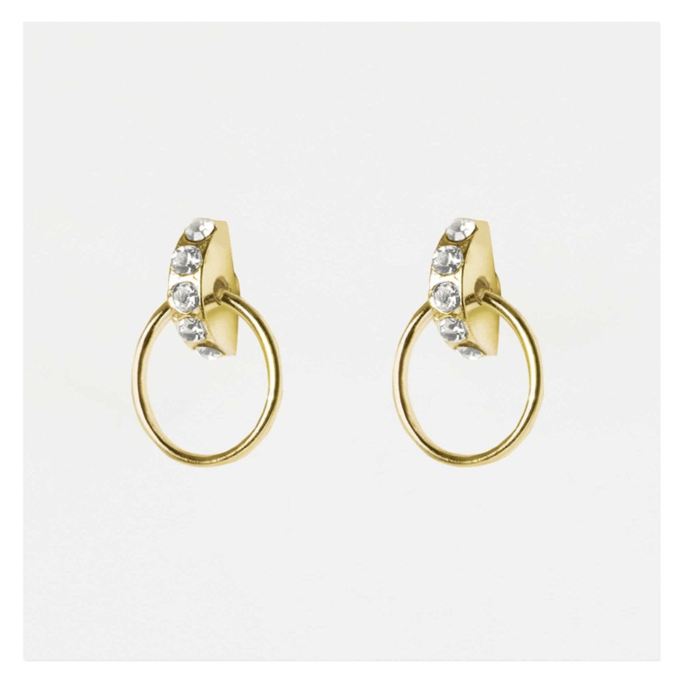 Kingsley Ryan Gemstone Hoop Stud Earrings - Silver or Gold Vermeil - Rococo Jewellery