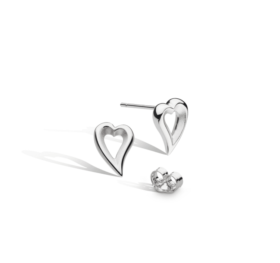 Kit Heath Desire Love Story Heart Stud Earrings - Rococo Jewellery