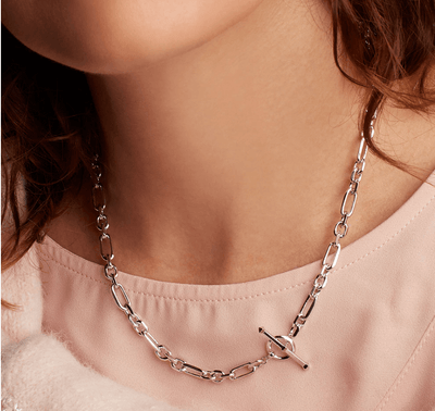 Kit Heath Revival Astoria Figaro Chain Link T-Bar Necklace - Rococo Jewellery
