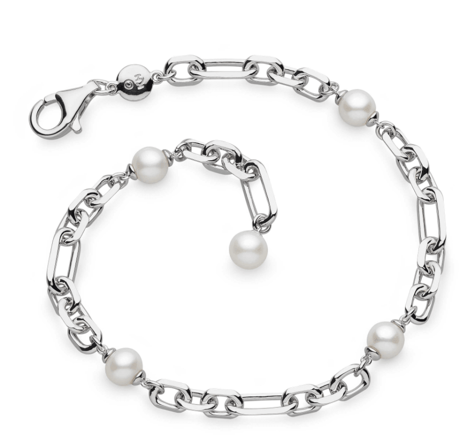 Kit Heath Revival Astoria Figaro Pearl Chain Link Bracelet - Rococo Jewellery