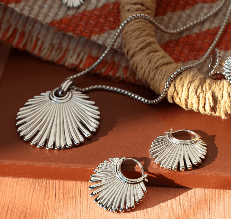 Kit Heath Essence Radiance Grande Fan Hoop Earrings - Rococo Jewellery