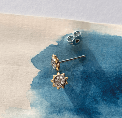 Kit Heath Revival Céleste Small Sun Stud Earrings - Rococo Jewellery