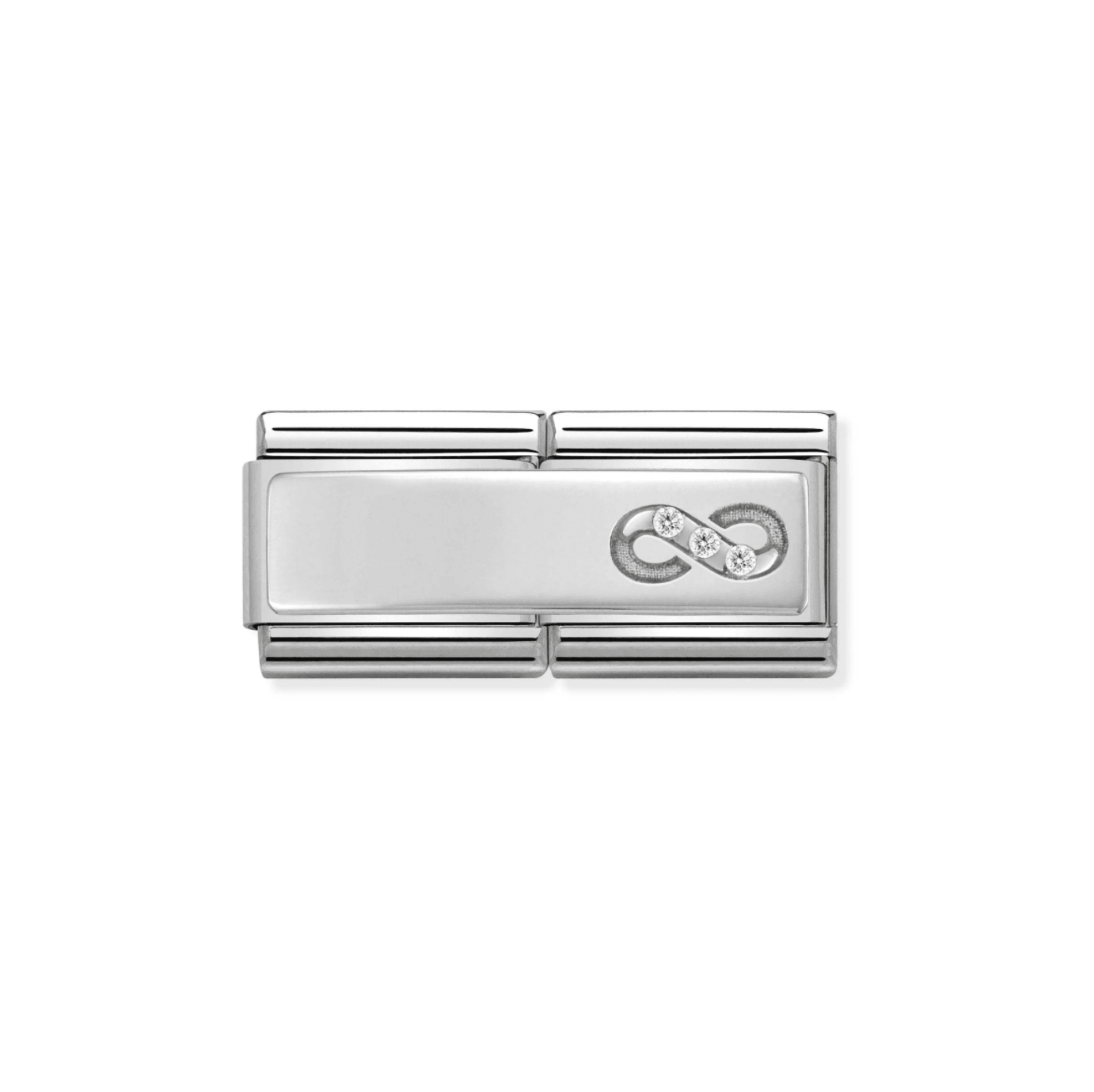Nomination Classic Silver CZ Infinity Double Charm - Rococo Jewellery