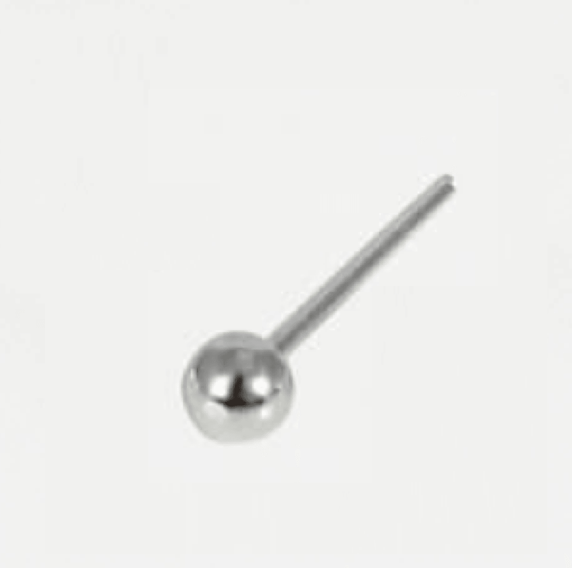 Kingsley Ryan Sterling Silver 2mm Ball Straight Back Nose Stud - Rococo Jewellery