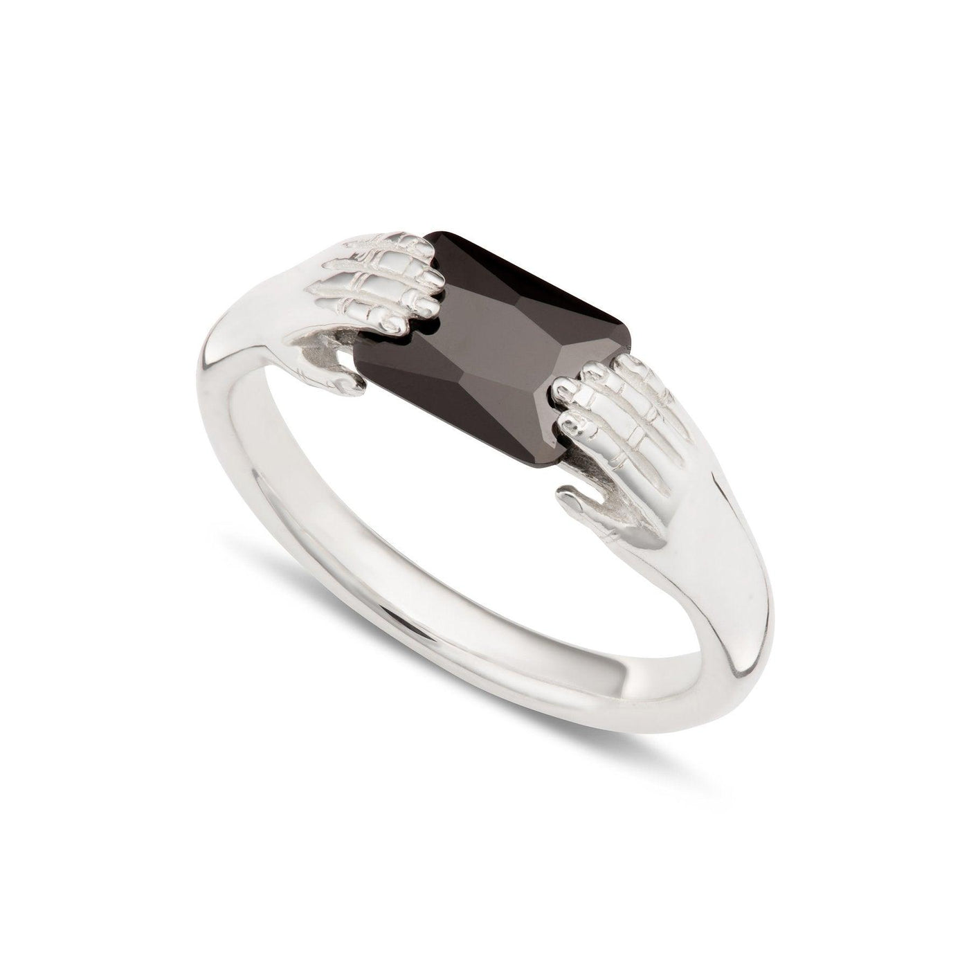 Scream Pretty Fede Ring with Black Stone - Rococo Jewellery