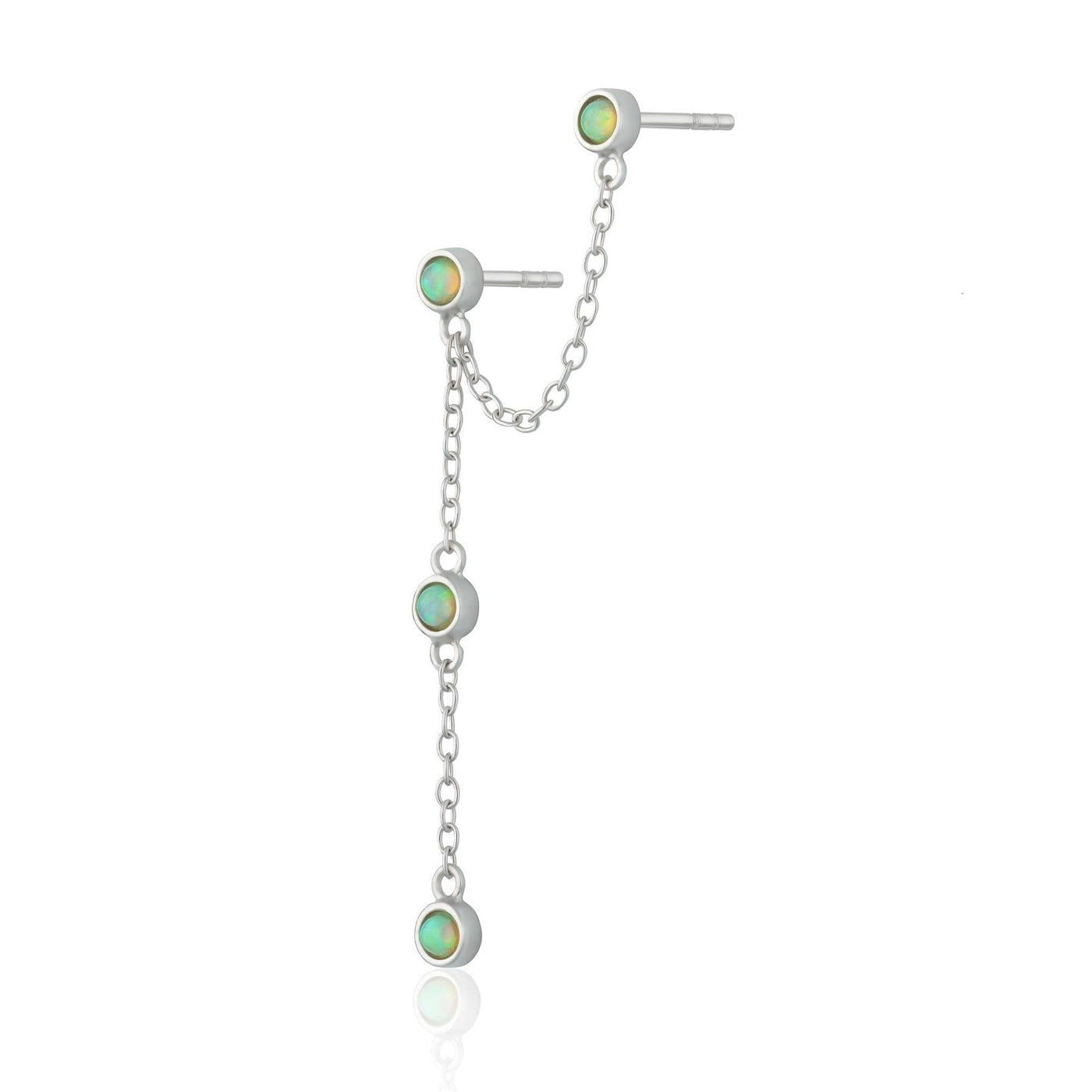 Scream Pretty Lime Opal Chandelier Stud Single Earring - Rococo Jewellery