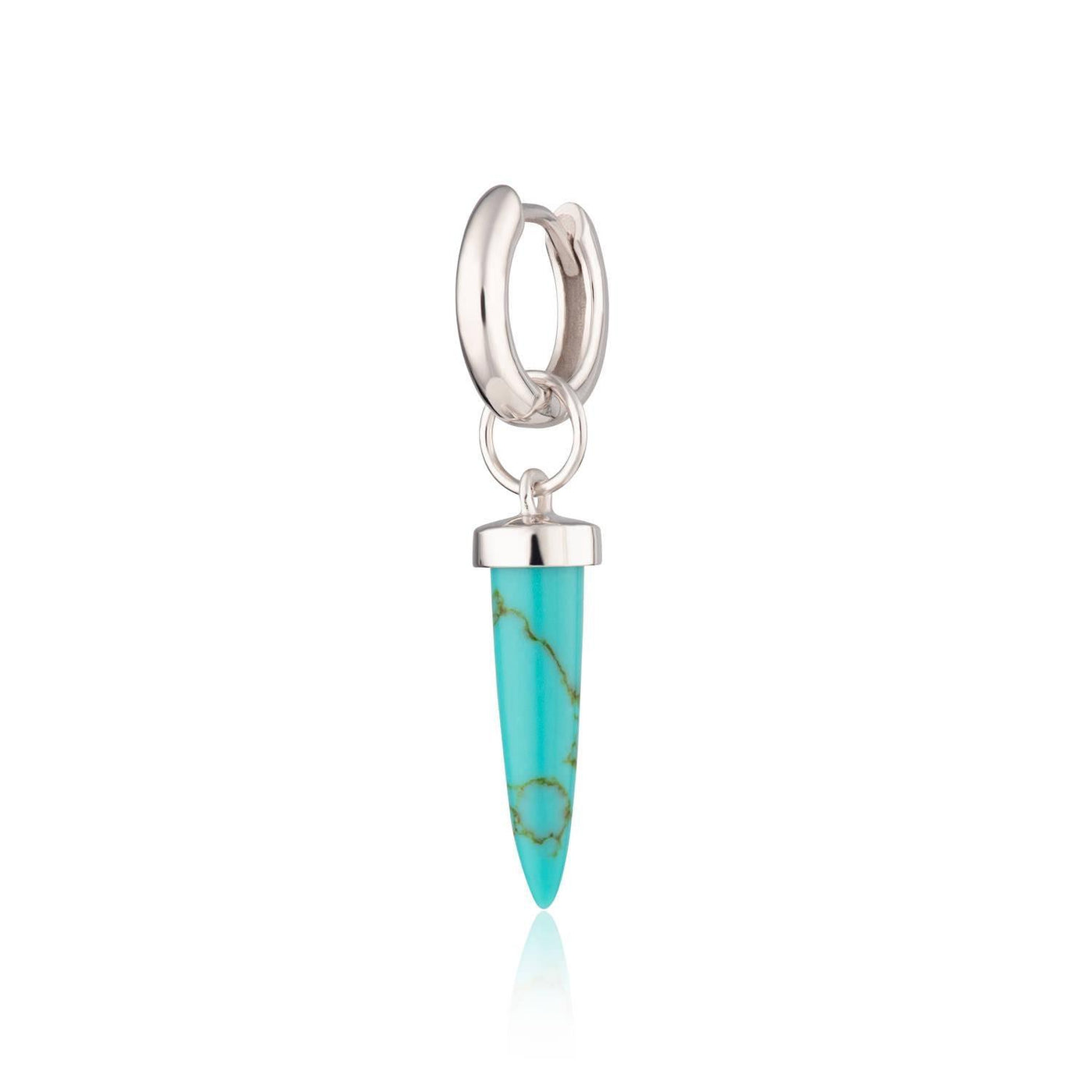 Scream Pretty Turquoise Spike Single Huggie Earring - Rococo Jewellery