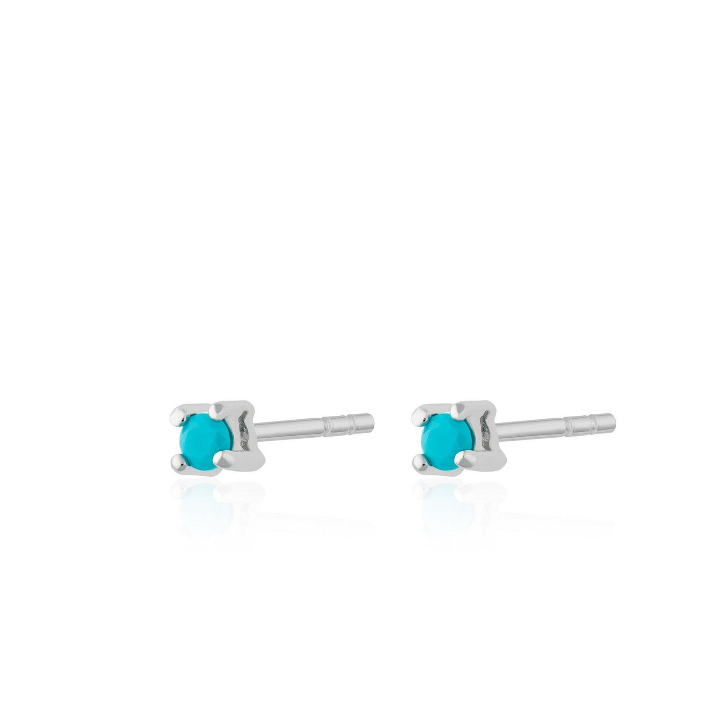 Scream Pretty Teeny Tiny Turquoise Stud Earrings - Rococo Jewellery