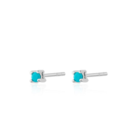 Scream Pretty Teeny Tiny Turquoise Stud Earrings - Rococo Jewellery
