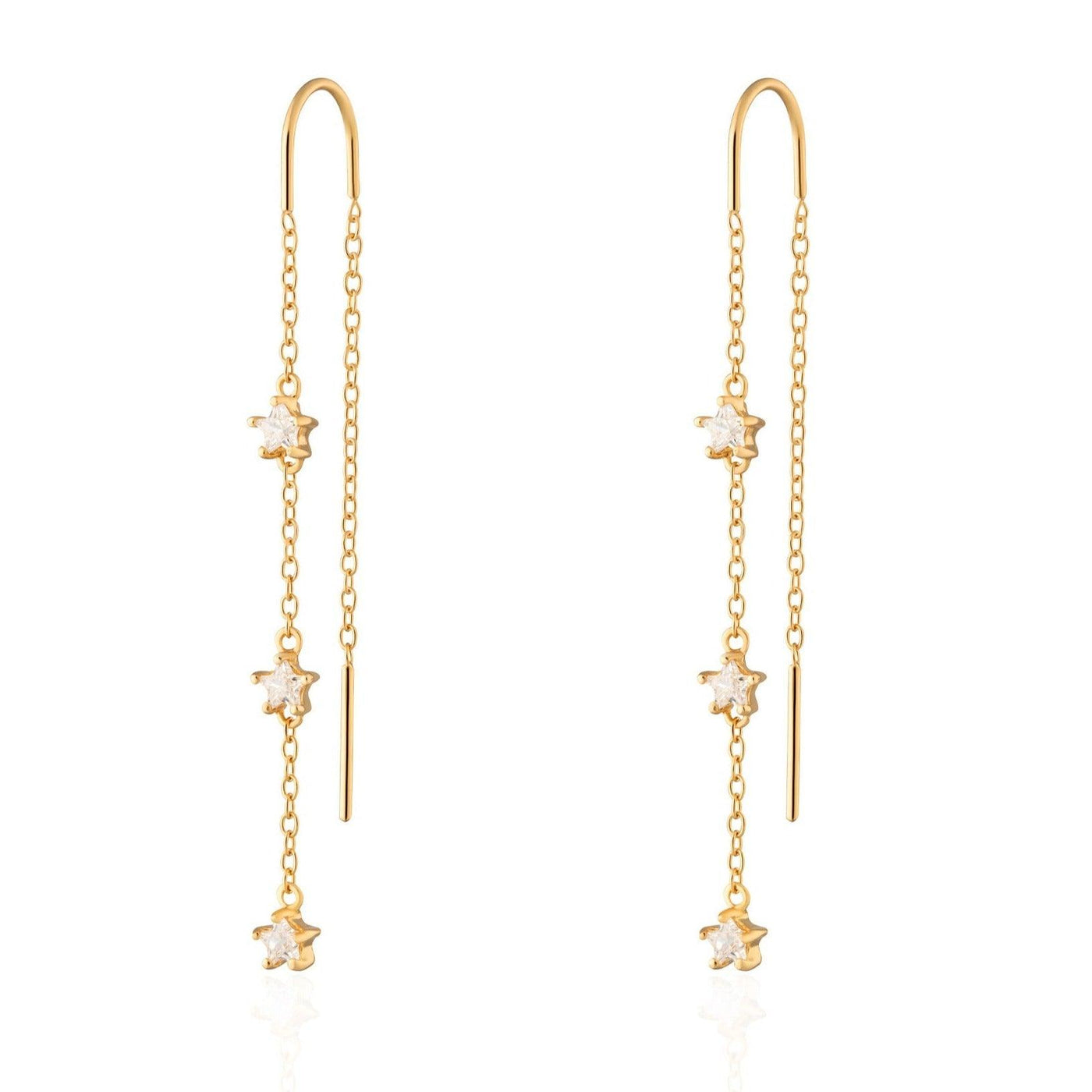 Sparkling Star Threader Earrings - Rococo Jewellery