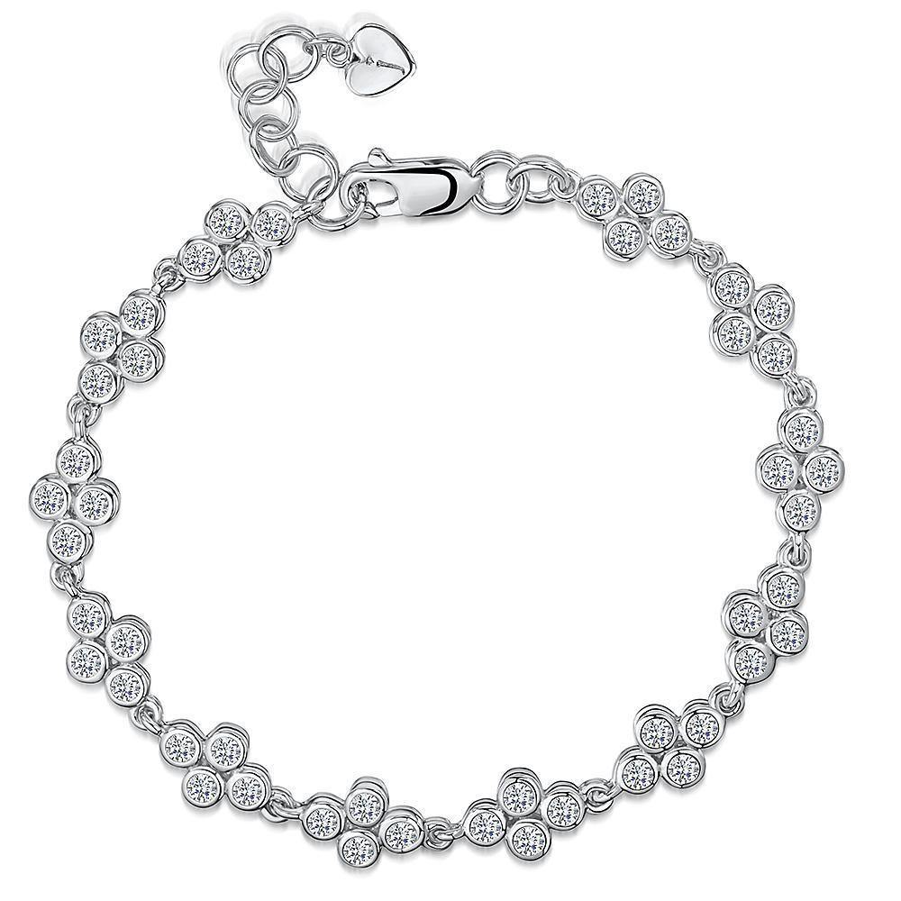 Bubble Cluster Bracelet - Sterling Silver & Cubic Zirconia - Rococo Jewellery