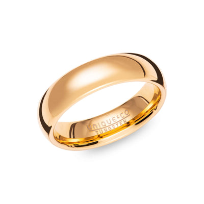 Unique & Co 6mm Tungsten & Gold IP Ring - Rococo Jewellery