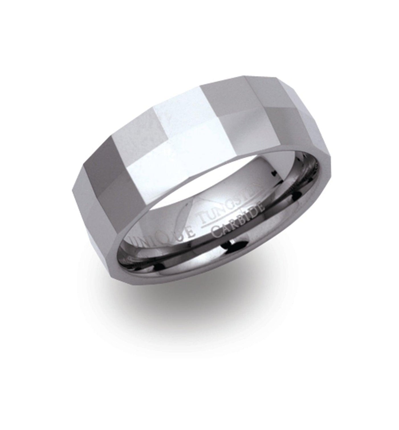 Unique & Co 8mm Tungsten Carbide Ring - Rococo Jewellery