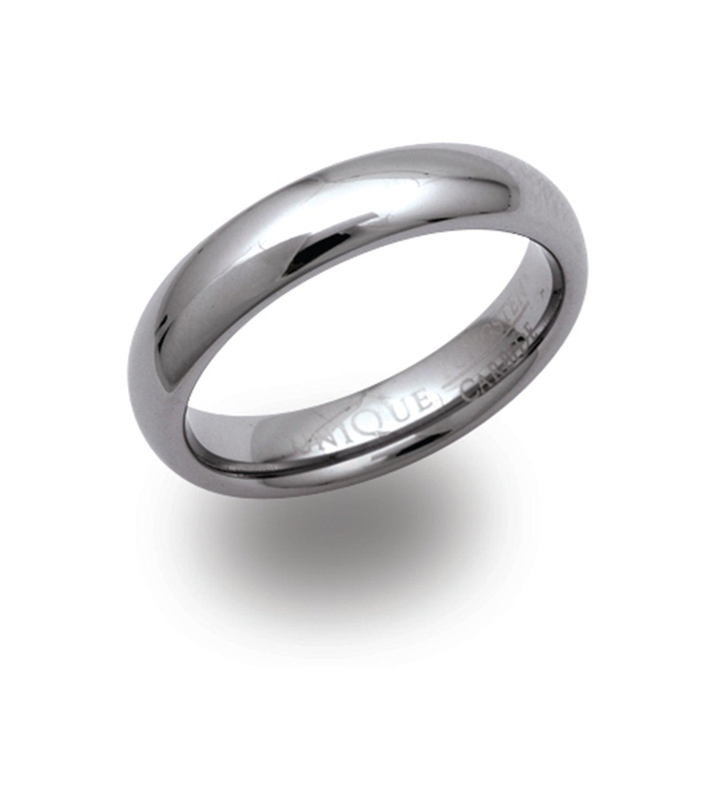 Unique & Co 5mm Tungsten D Shaped Band Ring - Rococo Jewellery