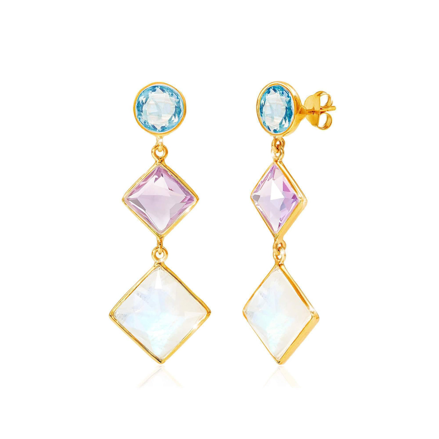 Luceir Kaleidoscope Multi Gemstone Earrings - Rococo Jewellery