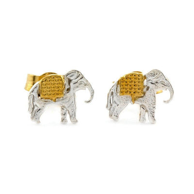Alex Monroe Marching Elephant Stud Earrings - Rococo Jewellery