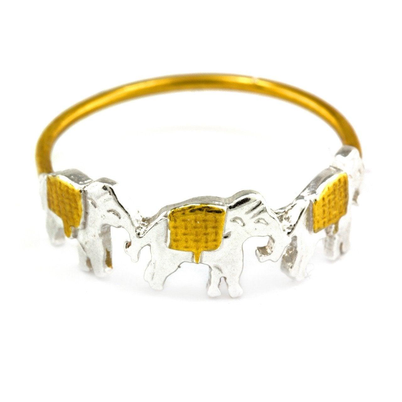 Alex Monroe Marching Elephants Ring - Rococo Jewellery