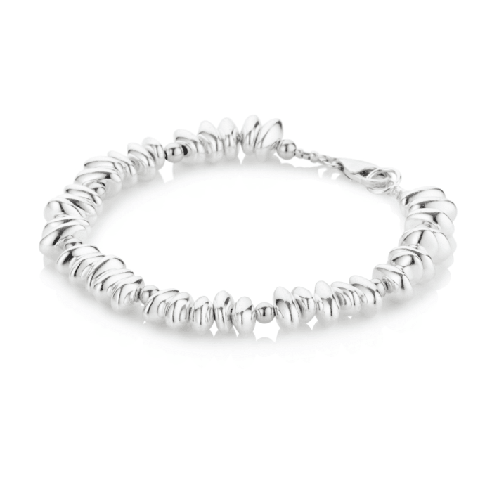 Lavan Sterling Silver Pebble Bracelet - Rococo Jewellery