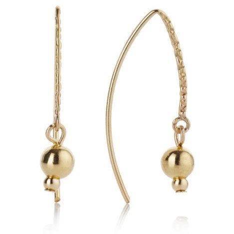 Lavan Long Yellow Gold-Filled Hoop Earrings - Rococo Jewellery