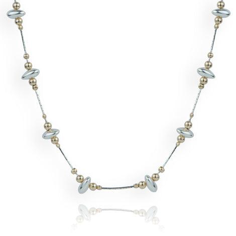 Lavan Gold and Silver Nugget Necklace - Rococo Jewellery