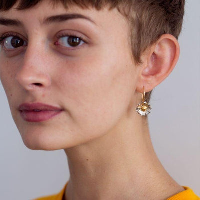 Alex Monroe Big Daisy Hook Earrings - Rococo Jewellery