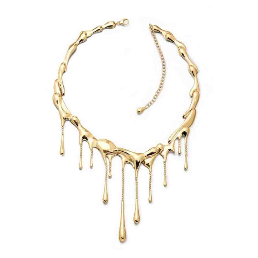 Lucy Q Multi Drop Necklace - 18ct Gold Vermeil - Rococo Jewellery