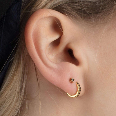 Scream Pretty Teeny Tiny Stud Earrings with Clear Stones - Rococo Jewellery