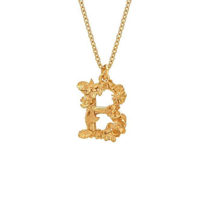 B Bold Initial Gold Necklace | Astrid & Miyu Necklaces