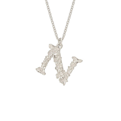 Alex Monroe Floral Letter N Necklace - Rococo Jewellery