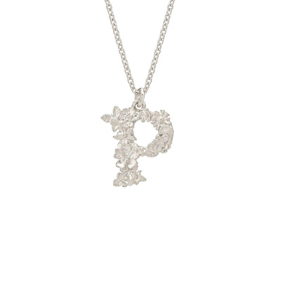 Alex Monroe Floral Letter P Necklace - Rococo Jewellery