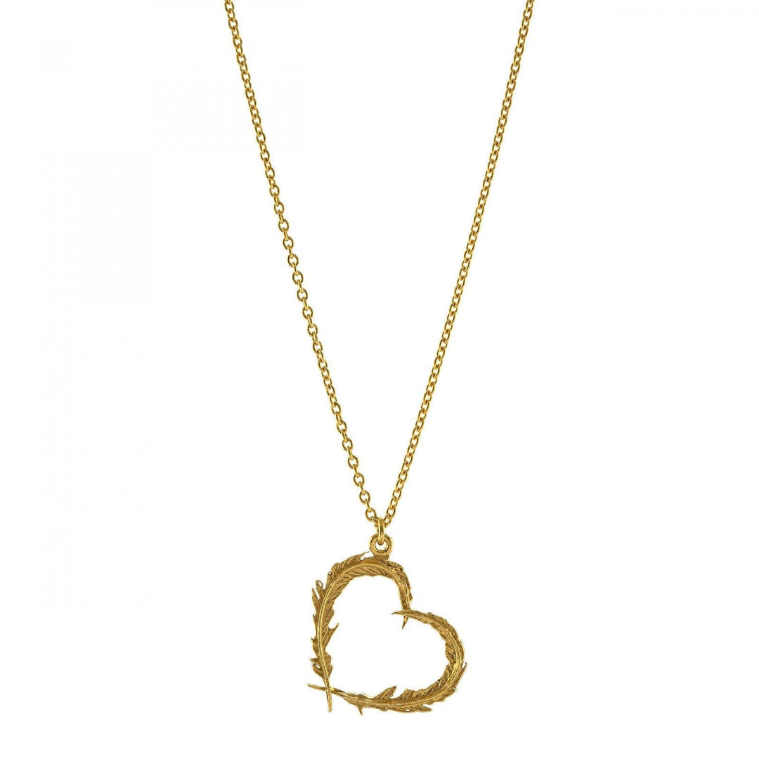 Alex Monroe Delicate Feather Heart Necklace – Rococo Jewellery