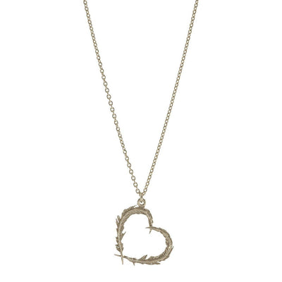 Alex Monroe Delicate Feather Heart Necklace - Rococo Jewellery