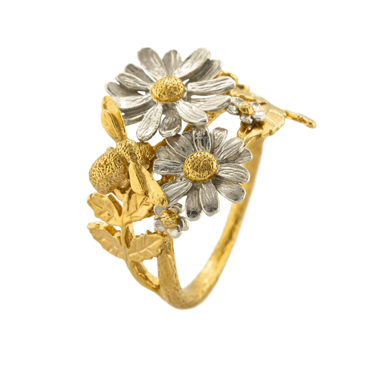 Alex Monroe Posy Bloom Bee Ring - Rococo Jewellery