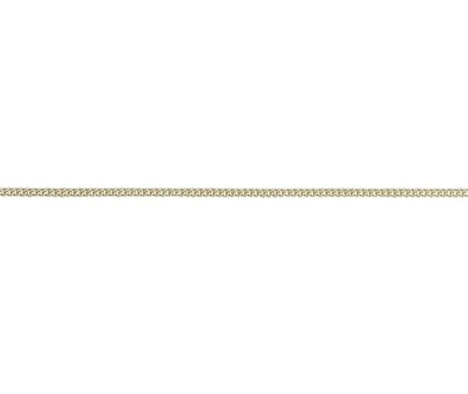 18ct Yellow Gold Curb Unisex Chain 1.2mm - Rococo Jewellery